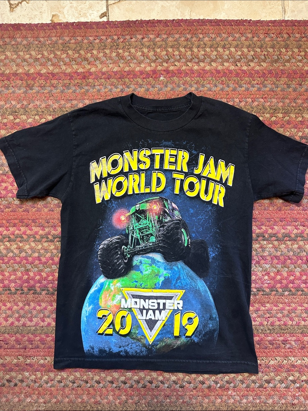 Monster Jam World Tour 2019 Black Graphic Tee